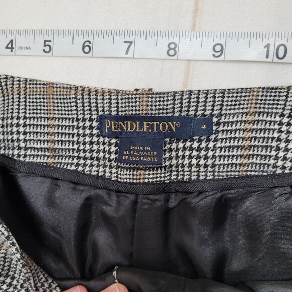 Pendleton black brown plaid tapered trouser pants slacks - Picture 5 of 7